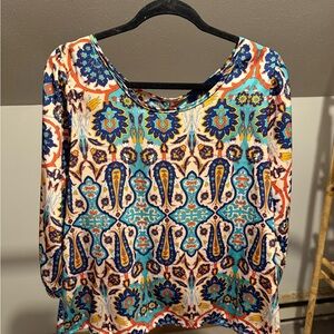 Multicolor Patterned Women's Top
